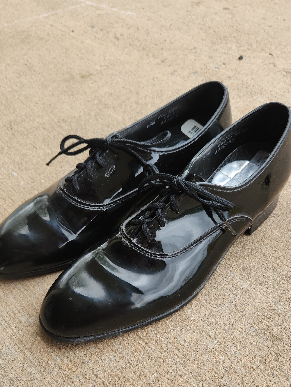 Gene Bartus Men's Black Lace-Up Tuxedo Shoes
